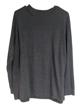 Smith’s Workwear Men's Long-Sleeve Crewneck Shirt - Dark Gray
